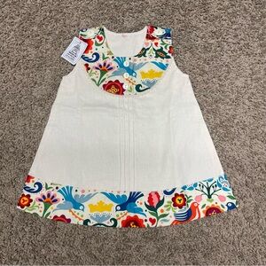 Handmade 100% cotton made in Mexico baby girls dress 6 mo‎ bright colorful artsy